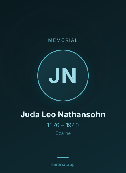 Memorial portrait of Juda Leo Nathansohn