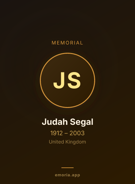 Memorial portrait of Judah Segal