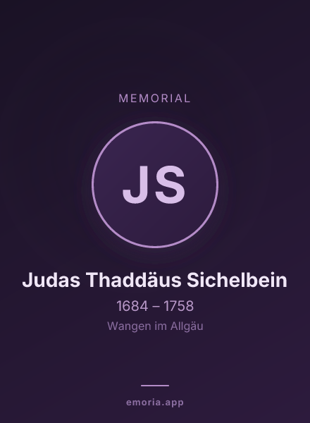 Memorial portrait of Judas Thaddäus Sichelbein