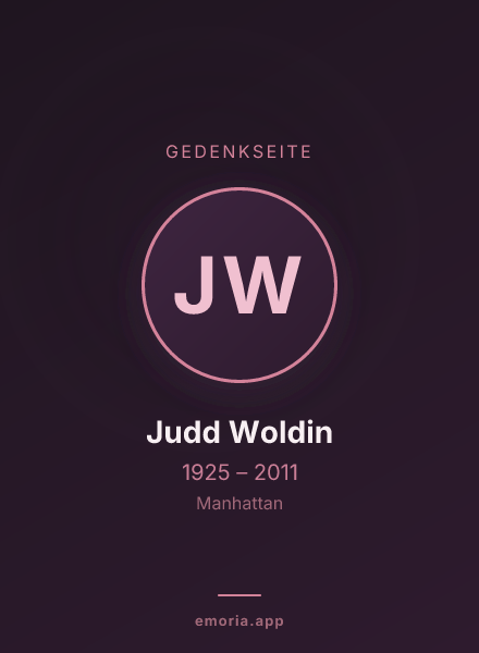 Gedenkportrait von Judd Woldin