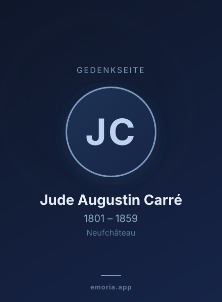 Gedenkportrait von Jude Augustin Carré