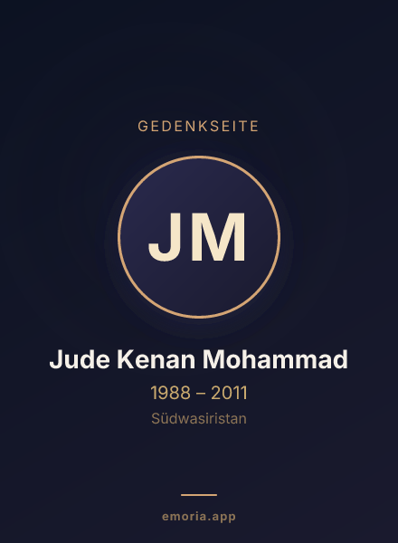 Gedenkportrait von Jude Kenan Mohammad