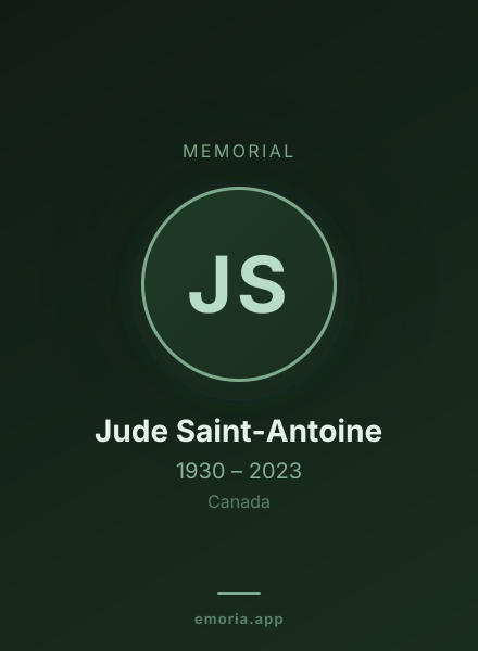 Memorial portrait of Jude Saint-Antoine
