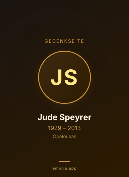 Gedenkportrait von Jude Speyrer