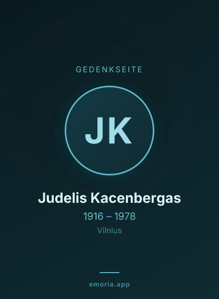 Gedenkportrait von Judelis Kacenbergas