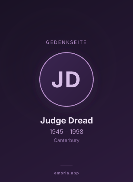 Gedenkportrait von Judge Dread