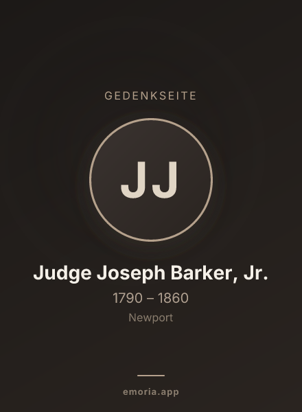 Gedenkportrait von Judge Joseph Barker, Jr.