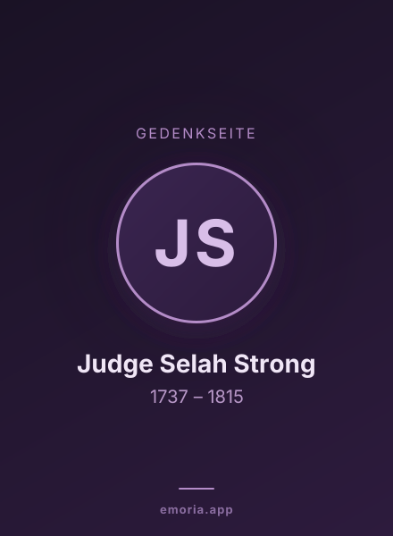 Gedenkportrait von Judge Selah Strong