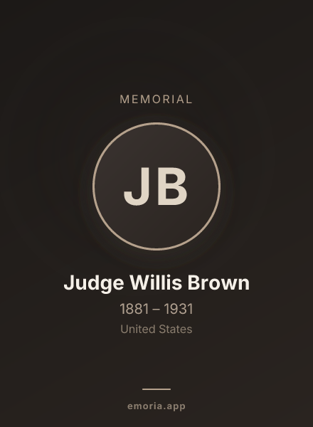 Memorial portrait of Judge Willis Brown