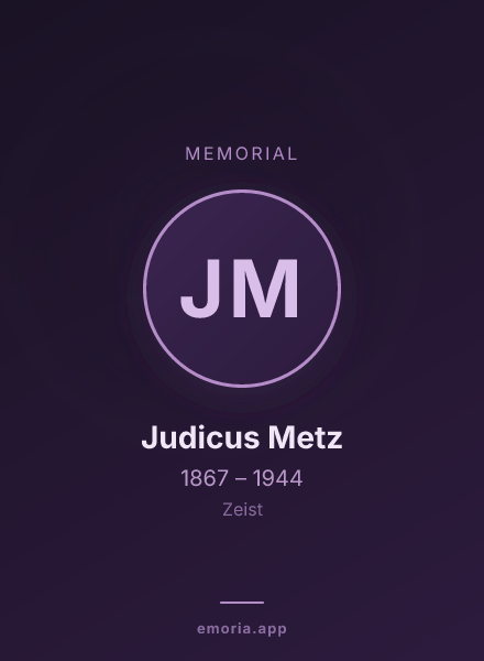Memorial portrait of Judicus Metz