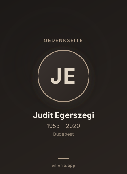 Gedenkportrait von Judit Egerszegi