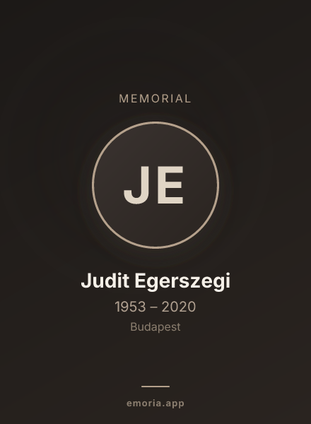 Memorial portrait of Judit Egerszegi