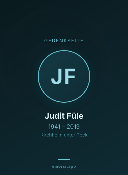 Gedenkportrait von Judit Füle
