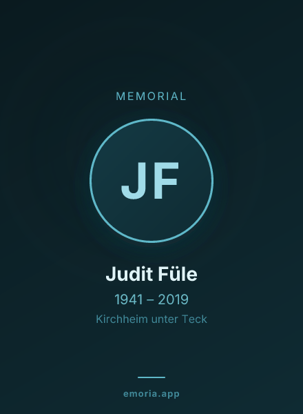 Memorial portrait of Judit Füle