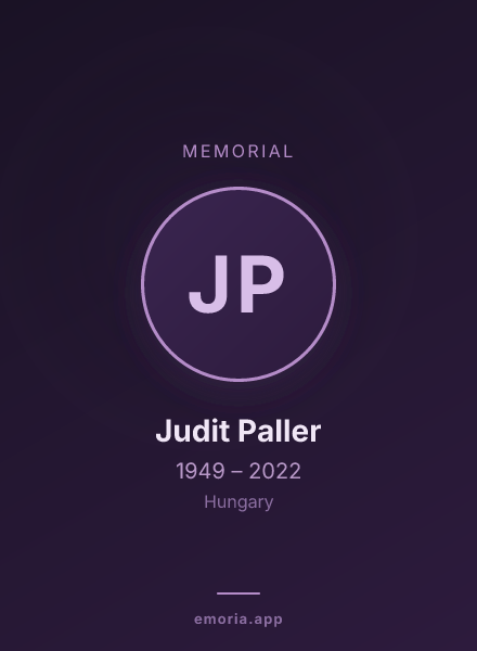 Memorial portrait of Judit Paller