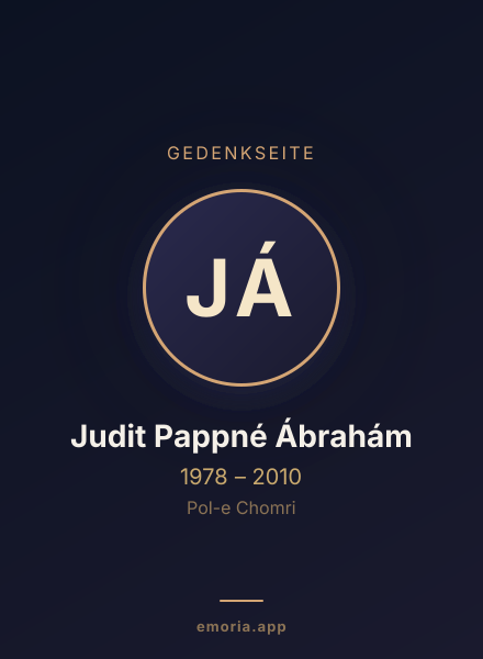 Gedenkportrait von Judit Pappné Ábrahám