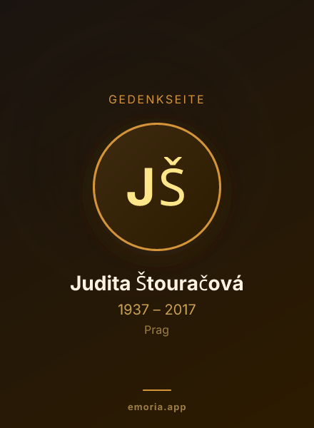 Gedenkportrait von Judita Štouračová