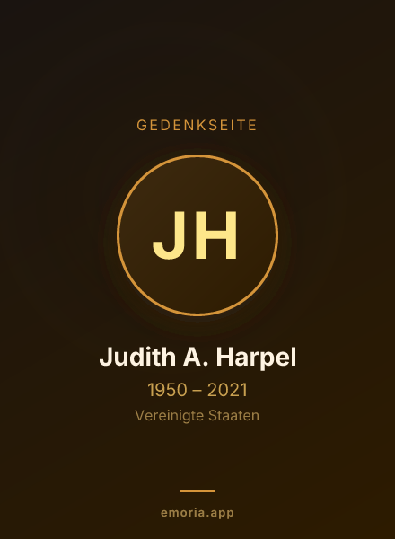 Gedenkportrait von Judith A. Harpel