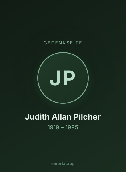 Gedenkportrait von Judith Allan Pilcher