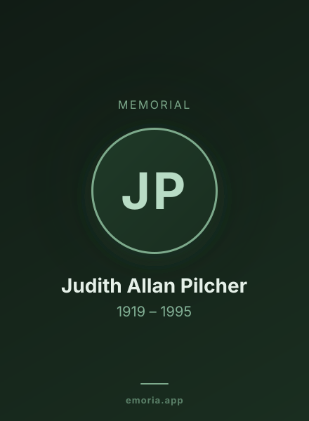 Memorial portrait of Judith Allan Pilcher