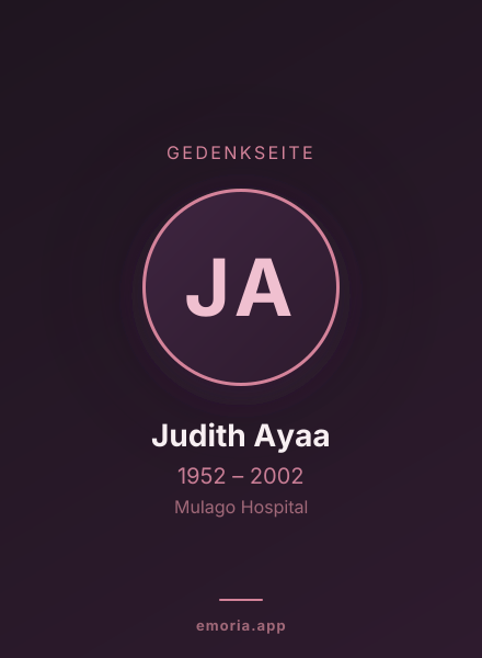 Gedenkportrait von Judith Ayaa