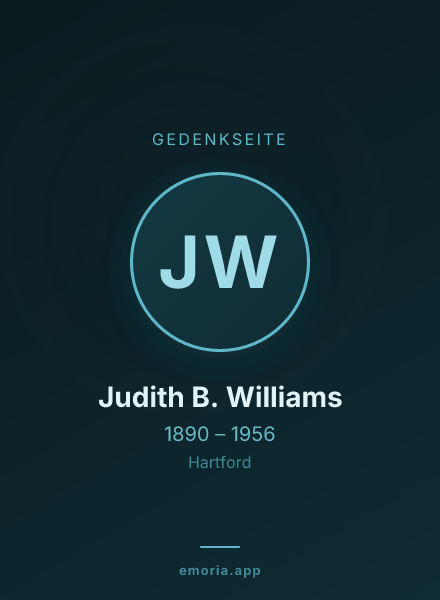 Gedenkportrait von Judith B. Williams