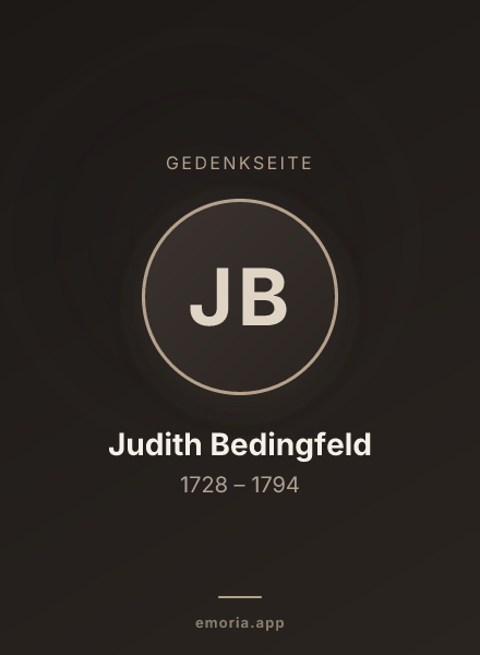 Gedenkportrait von Judith Bedingfeld