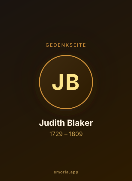 Gedenkportrait von Judith Blaker