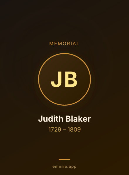 Memorial portrait of Judith Blaker