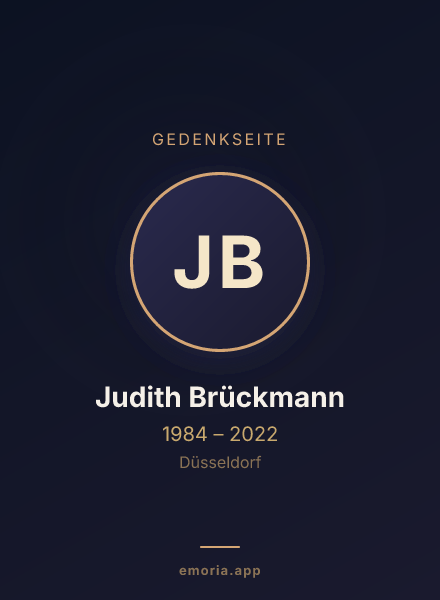 Gedenkportrait von Judith Brückmann