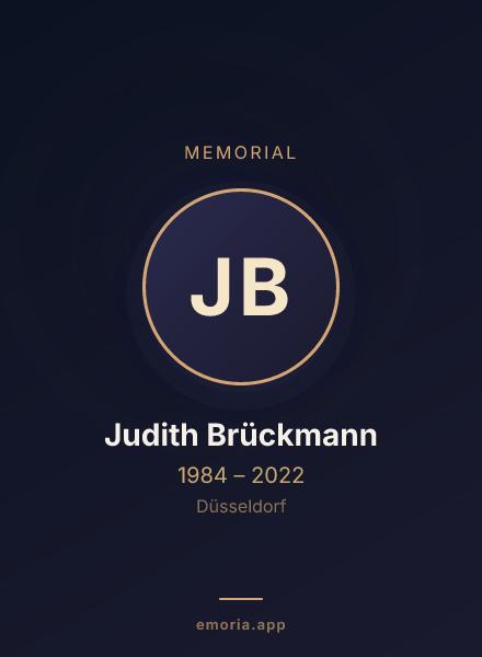 Memorial portrait of Judith Brückmann