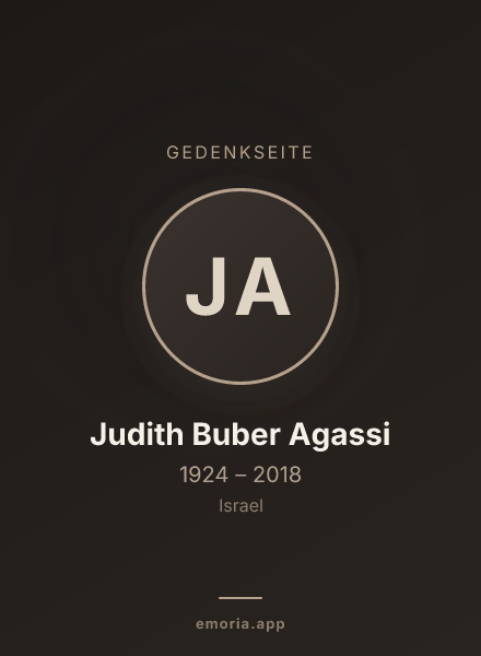 Gedenkportrait von Judith Buber Agassi