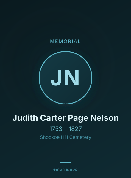 Memorial portrait of Judith Carter Page Nelson
