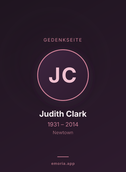 Gedenkportrait von Judith Clark
