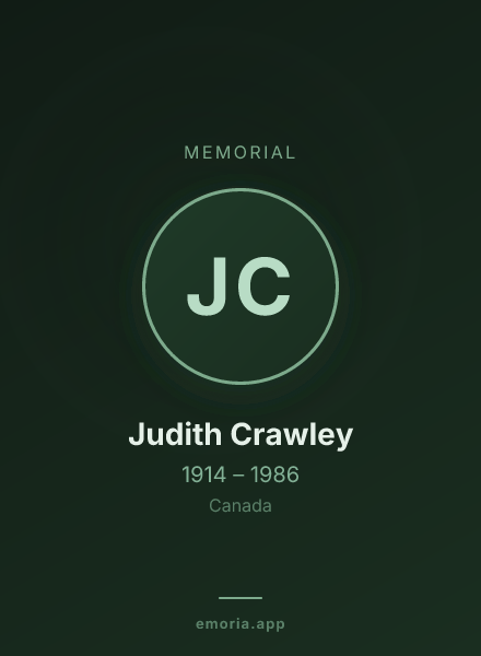 Memorial portrait of Judith Crawley