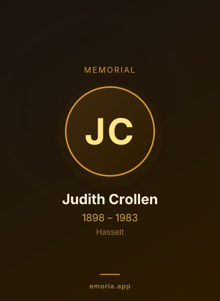 Memorial portrait of Judith Crollen