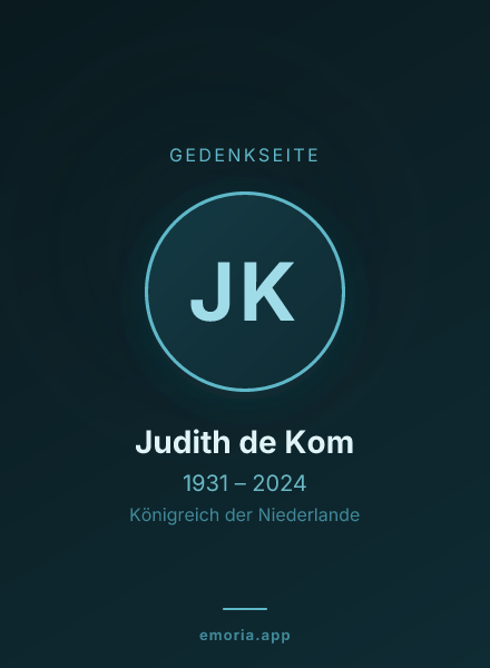 Gedenkportrait von Judith de Kom