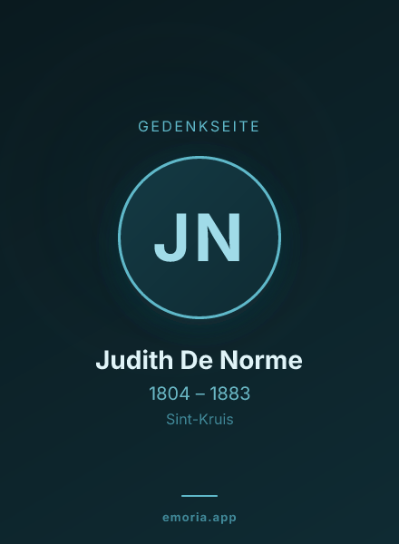 Gedenkportrait von Judith De Norme