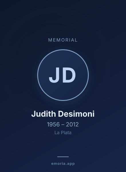 Memorial portrait of Judith Desimoni