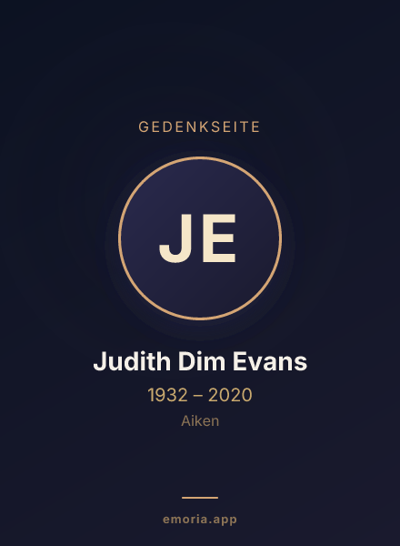 Gedenkportrait von Judith Dim Evans