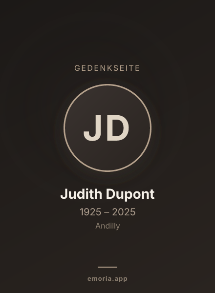 Gedenkportrait von Judith Dupont