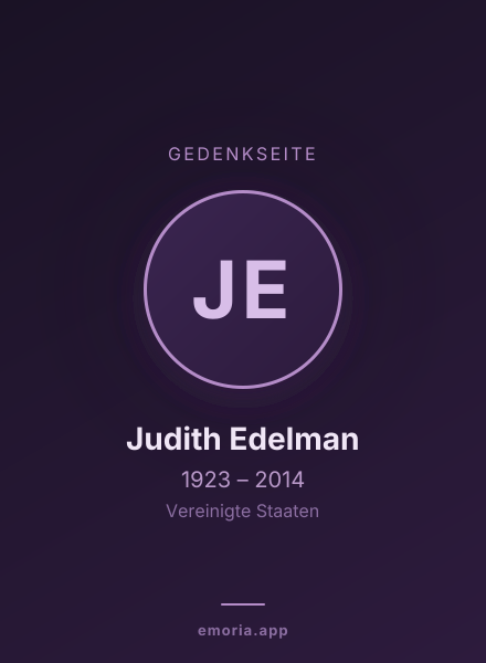 Gedenkportrait von Judith Edelman