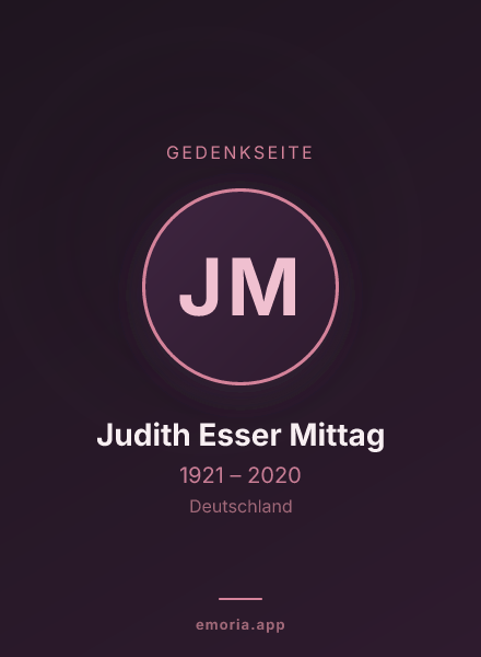 Gedenkportrait von Judith Esser Mittag