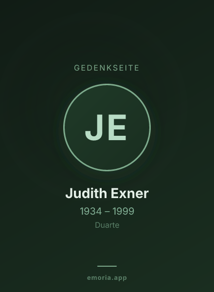 Gedenkportrait von Judith Exner