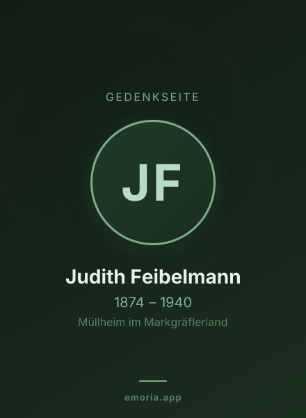 Gedenkportrait von Judith Feibelmann