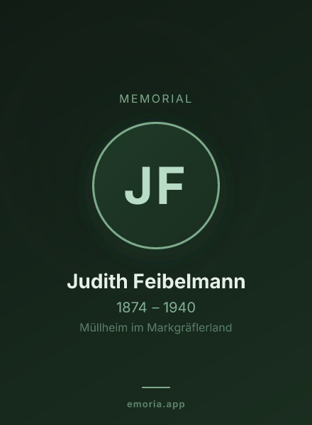 Memorial portrait of Judith Feibelmann