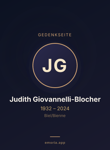 Gedenkportrait von Judith Giovannelli-Blocher