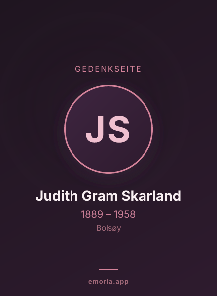 Gedenkportrait von Judith Gram Skarland