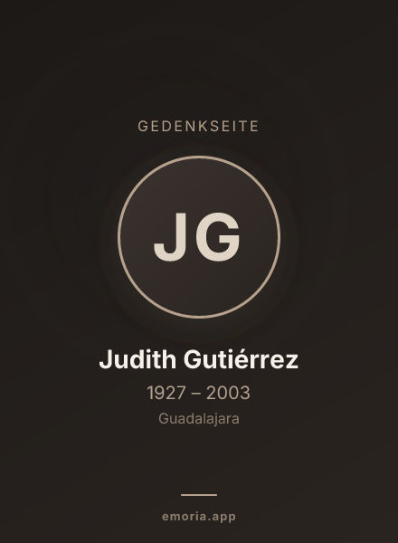 Gedenkportrait von Judith Gutiérrez