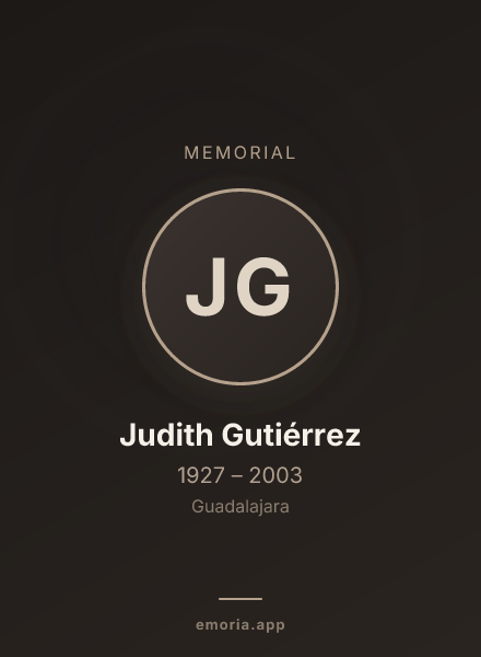 Memorial portrait of Judith Gutiérrez